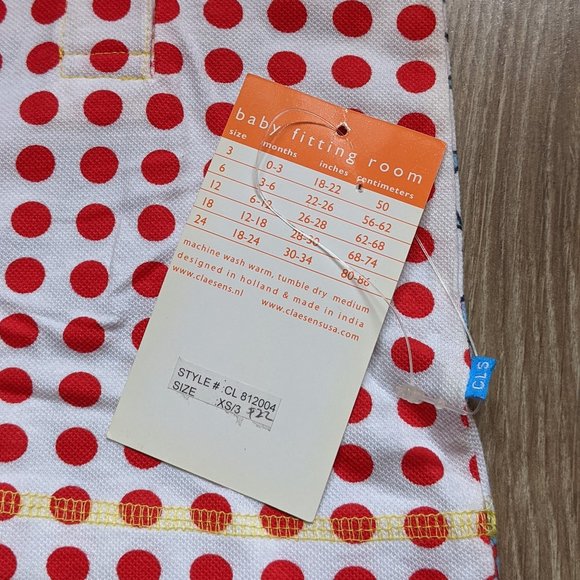 [KIDS 2/$30] NWT Baby Girl (0-3M) - CLAUSEN'S Polo - Picture 4 of 4